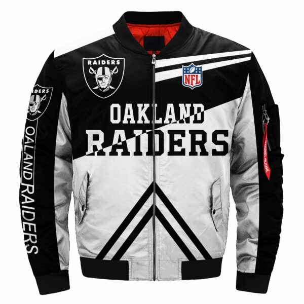 NFL Oakland Oakland Raiders 3D Printed Full-Zip Sport Jacket Model 3