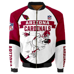 Arizona Cardinals Bomber Jacket Graphic Running men gift for fans