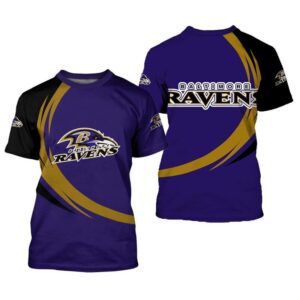Baltimore Ravens T-shirt curve Style gift for men