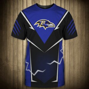 Baltimore Ravens T-shirts lightning graphic gift for men