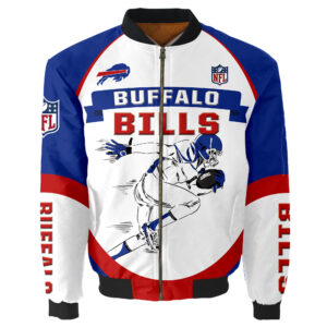 Buffalo Bills Bomber Jacket Graphic Running men gift for fans