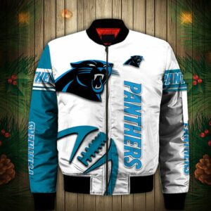 Carolina Panthers Bomber Jacket Graphic balls gift for fans