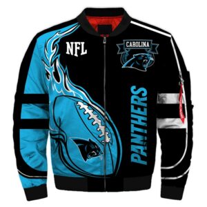 Carolina Panthers bomber jacket winter coat gift for men
