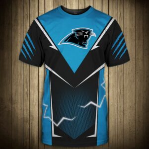 Carolina Panthers T-shirts lightning graphic gift for men