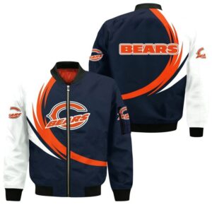Chicago Bears Bomber Jacket graphic curve