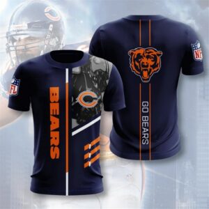 Chicago Bears T-shirt 3D Performance Short Sleeve