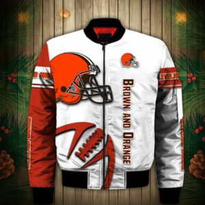 Cleveland Browns Bomber Jacket Graphic balls gift for fans