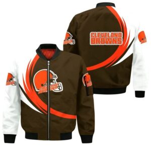Cleveland Browns Bomber Jacket graphic curve