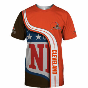 Cleveland Browns T-shirt 3D summer Short Sleeve gift for fan