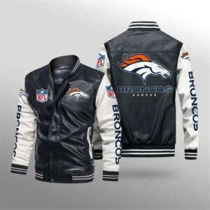 Denver Broncos Leather Jacket Gift for fans