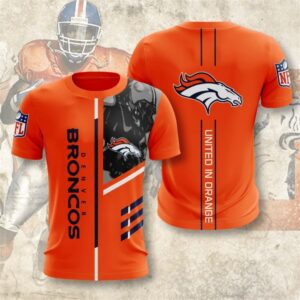 Denver Broncos T-shirt 3D Performance Short Sleeve