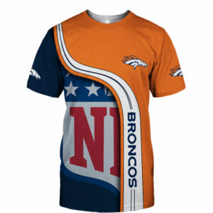 Denver Broncos T-shirt 3D summer Short Sleeve gift for fan