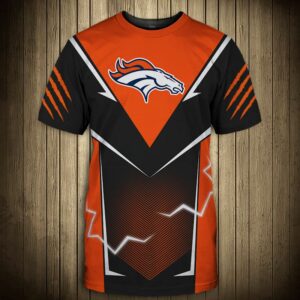 Denver Broncos T-shirts lightning graphic gift for menDenver Broncos T-shirts lightning graphic gift for men