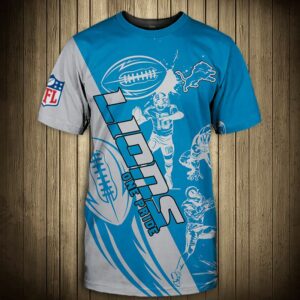 Detroit Lions T-shirt Graphic Cartoon player gift for fans