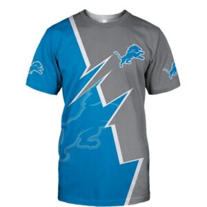 Detroit Lions T-shirt Zigzag graphic Summer gift for fans