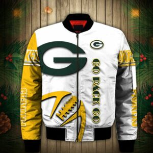 Green Bay Packers Bomber jacket Graphic balls gift for fans
