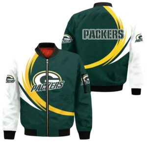 Green Bay Packers Bomber Jacket graphic curve