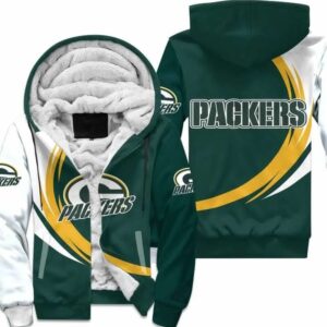 Green Bay Packers Fleece Jacket 3D curve great fleece hoodie