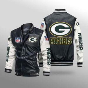 Green Bay Packers Leather Jacket Gift for fans