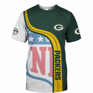 Green Bay Packers T-shirt 3D summer Short Sleeve gift for fan