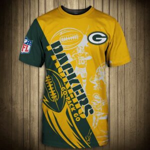 Green Bay Packers T-shirt Graphic Cartoon player gift for fans