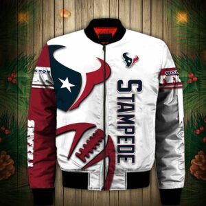 Houston Texans Bomber jacket Graphic balls gift for fans