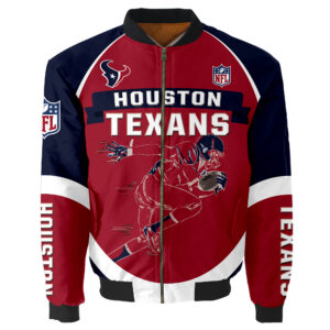 Houston Texans Bomber Jacket Graphic Running men gift for fans