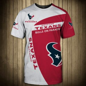 Houston Texans T-shirt 3D "Bulls on Parade" Short Sleeve