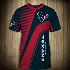 Houston Texans T-shirt 3D Short Sleeve O Neck gift for fan NFL