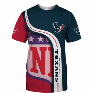 Houston Texans T-shirt 3D summer Short Sleeve gift for fan