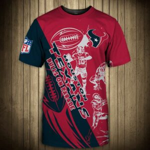 Houston Texans T-shirt Graphic Cartoon player gift for fans