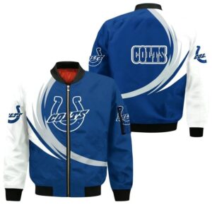 Indianapolis Colts Bomber Jacket graphic curve