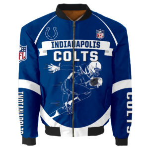 Indianapolis Colts Bomber Jacket Graphic Running men gift for fans