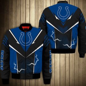 Indianapolis Colts bomber Jacket lightning graphic gift for men