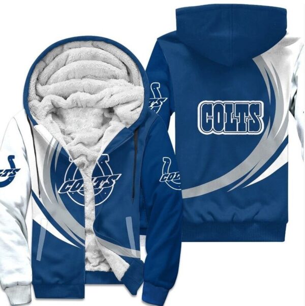 Indianapolis Colts Fleece Jacket 3D curve great fleece hoodie