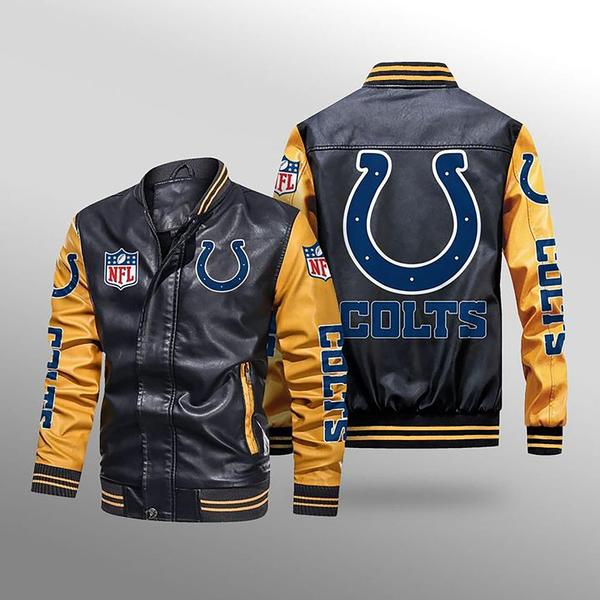 Indianapolis Colts Leather Jacket Gift for fans