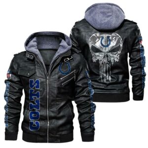 Indianapolis Colts Leather Jacket Skulls Deaths