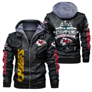 Kansas City Chiefs leather Jacket Champion Gift for fans