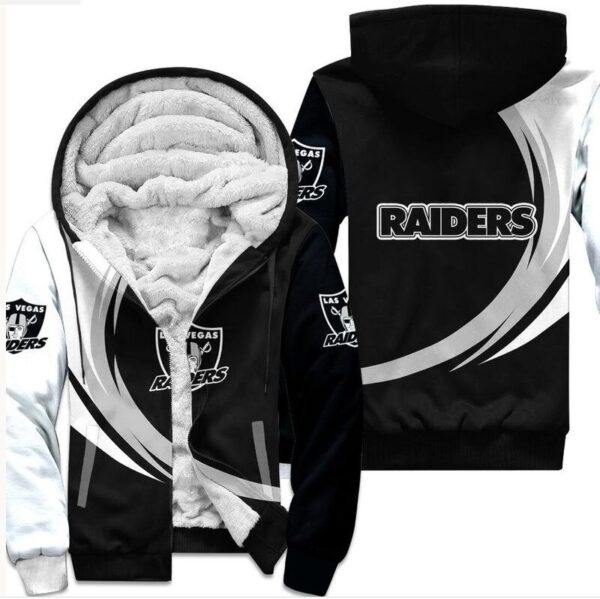 Las Vegas Raiders Fleece Jacket 3D curve great fleece hoodie