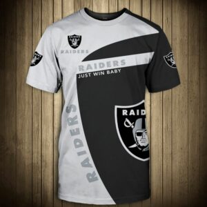 Las Vegas Raiders T-shirt 3D "Just win, Baby !"Short Sleeve