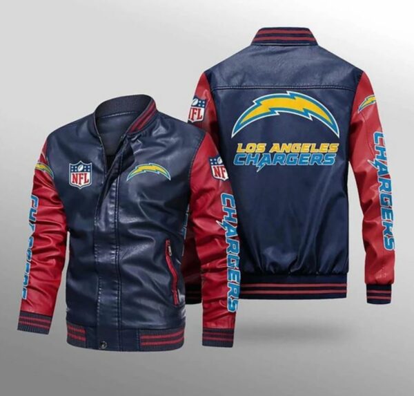 Los Angeles Chargers Leather Jacket Gift for fans