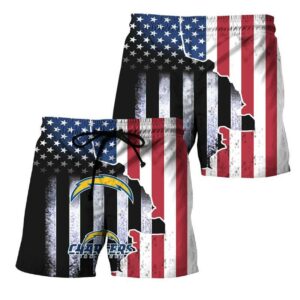 Los Angeles Chargers Summer Beach Shorts Model 1