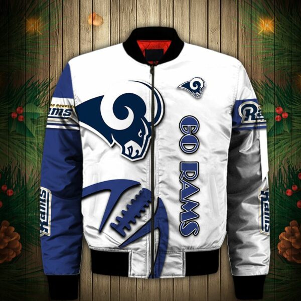 Los Angeles Rams Bomber jacket Graphic balls gift for fans