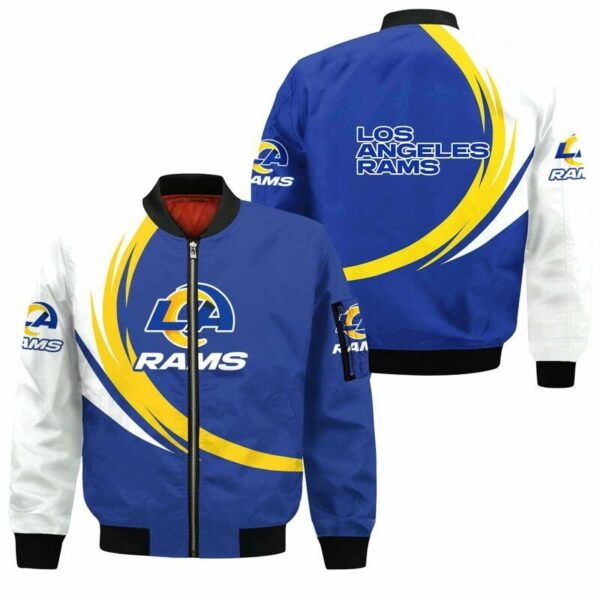 Los Angeles Rams Bomber Jacket graphic curve