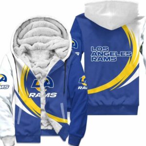 Los Angeles Rams Fleece Jacket 3D curve great fleece hoodie