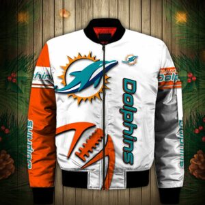 Miami Dolphins Bomber jacket Graphic balls gift for fans