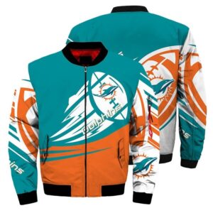 Miami Dolphins Bomber Jacket graphic ultra-balls