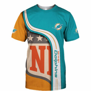 Miami Dolphins T-shirt 3D summer Short Sleeve gift for fan