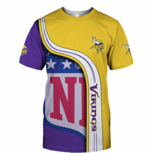 Minnesota Vikings T-shirt 3D summer Short Sleeve gift for fan