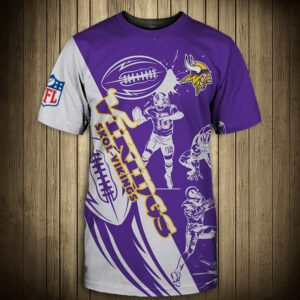 Minnesota Vikings T-shirt Graphic Cartoon player gift for fans
